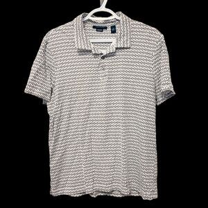 2/$20 Perry Ellis Black & White Polo Golf Shirt